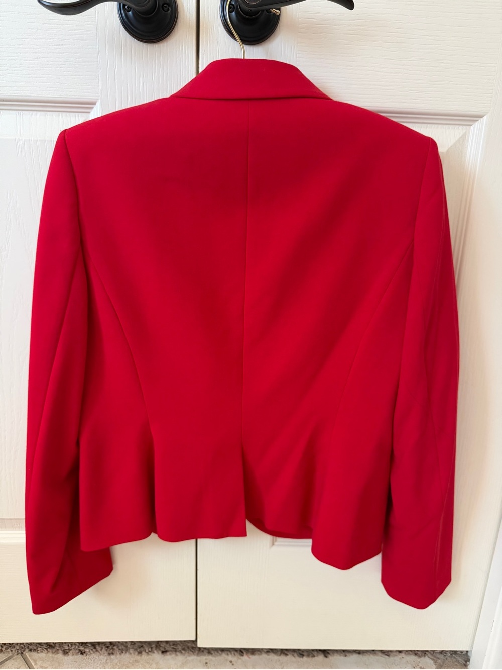 Calvin Klein Red Tailored Blazer with Gold Buttons - Picture 2 of 4